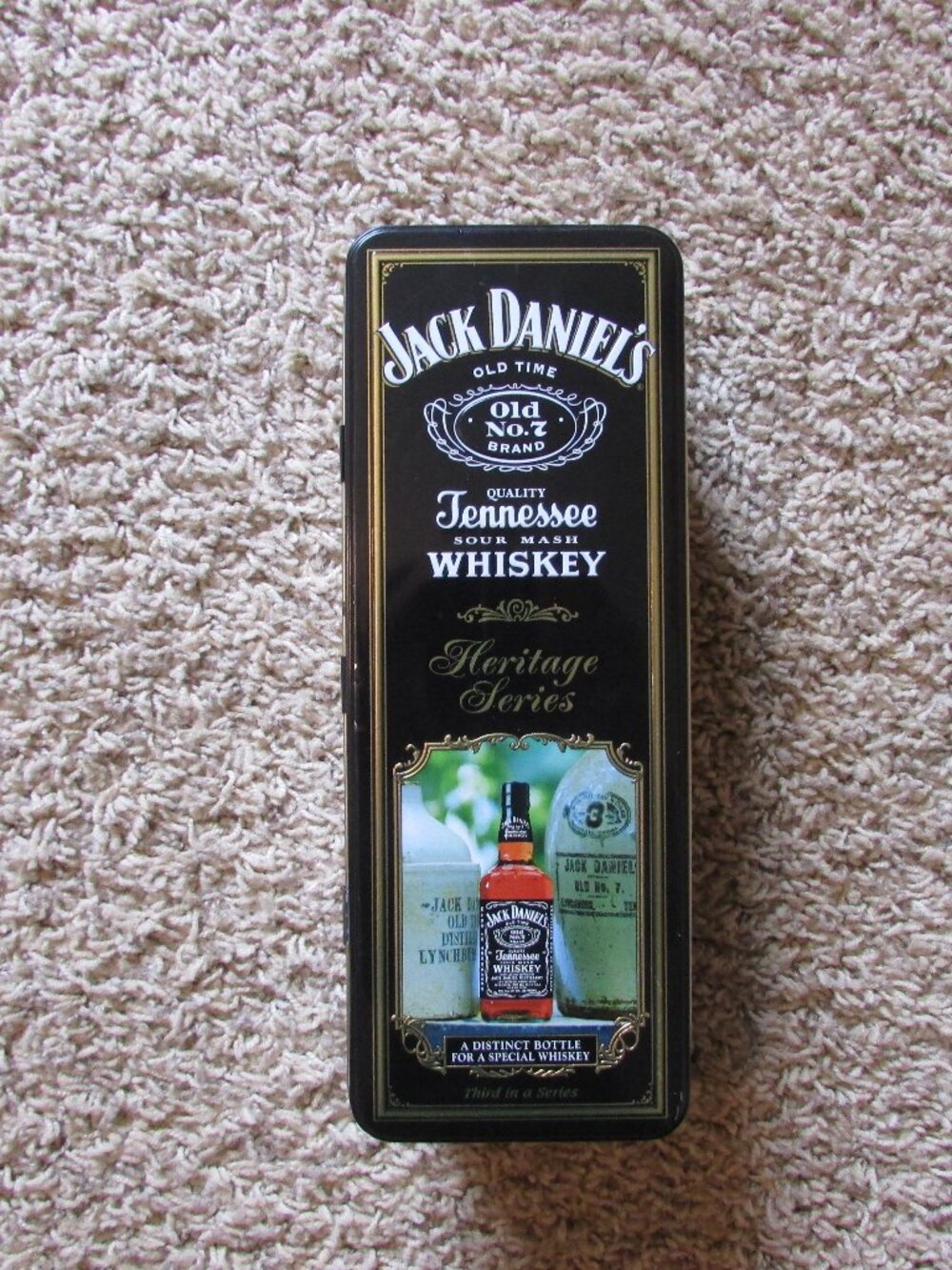 Jack Daniels Old No.7 Brand Tennessee Whiskey Hinged Tin Box Heritage Series